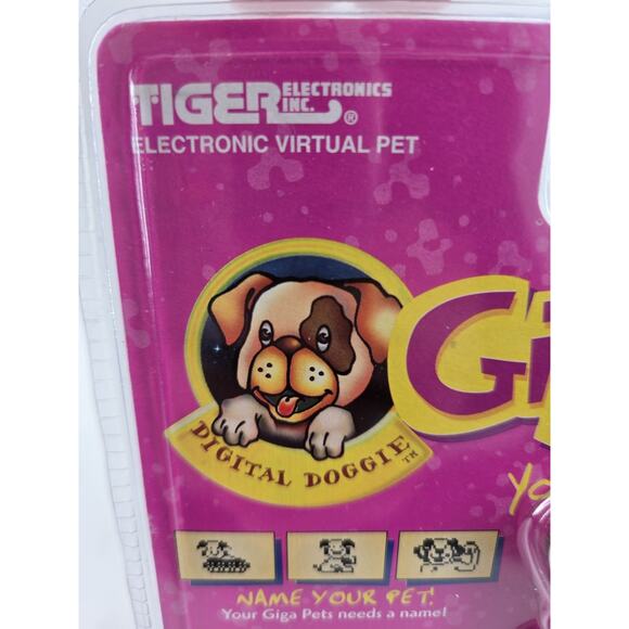 Vtg Tiger Electronics Giga Pets Digital Doggie Virtual Pet Purple 1997 Sealed - Picture 8 of 10